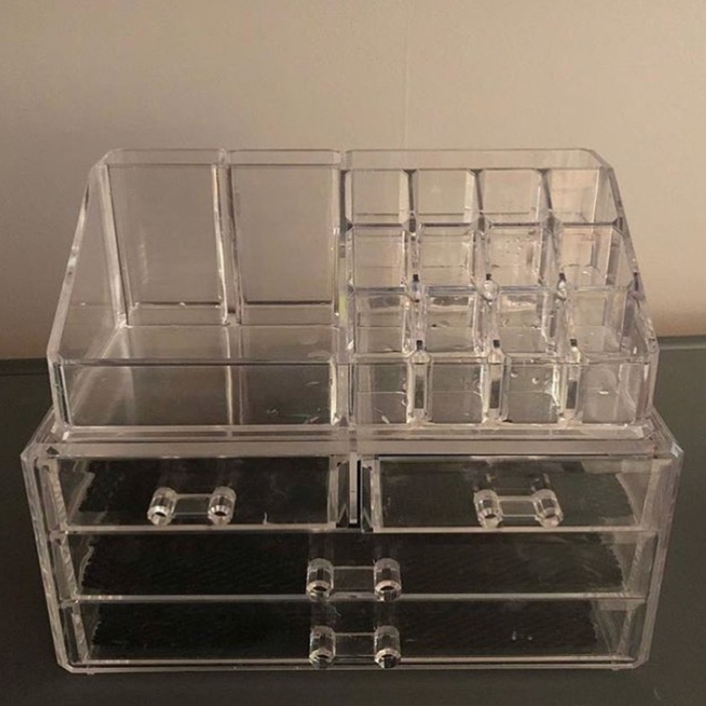 ACRYLIC MAKEUP ORGANIZER W/ DRAWERS